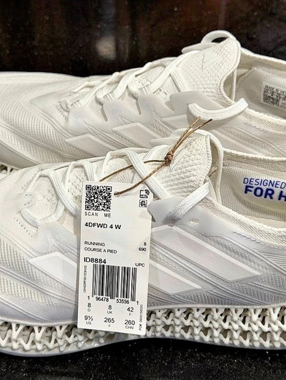 adidas 4DFWD 4 W Women's White Running Shoes US 9.5 NWT